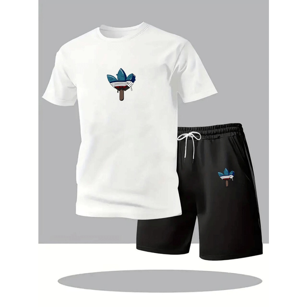 Street Fashion Art - Summer Men's Sets Fashion Tracksuit Men