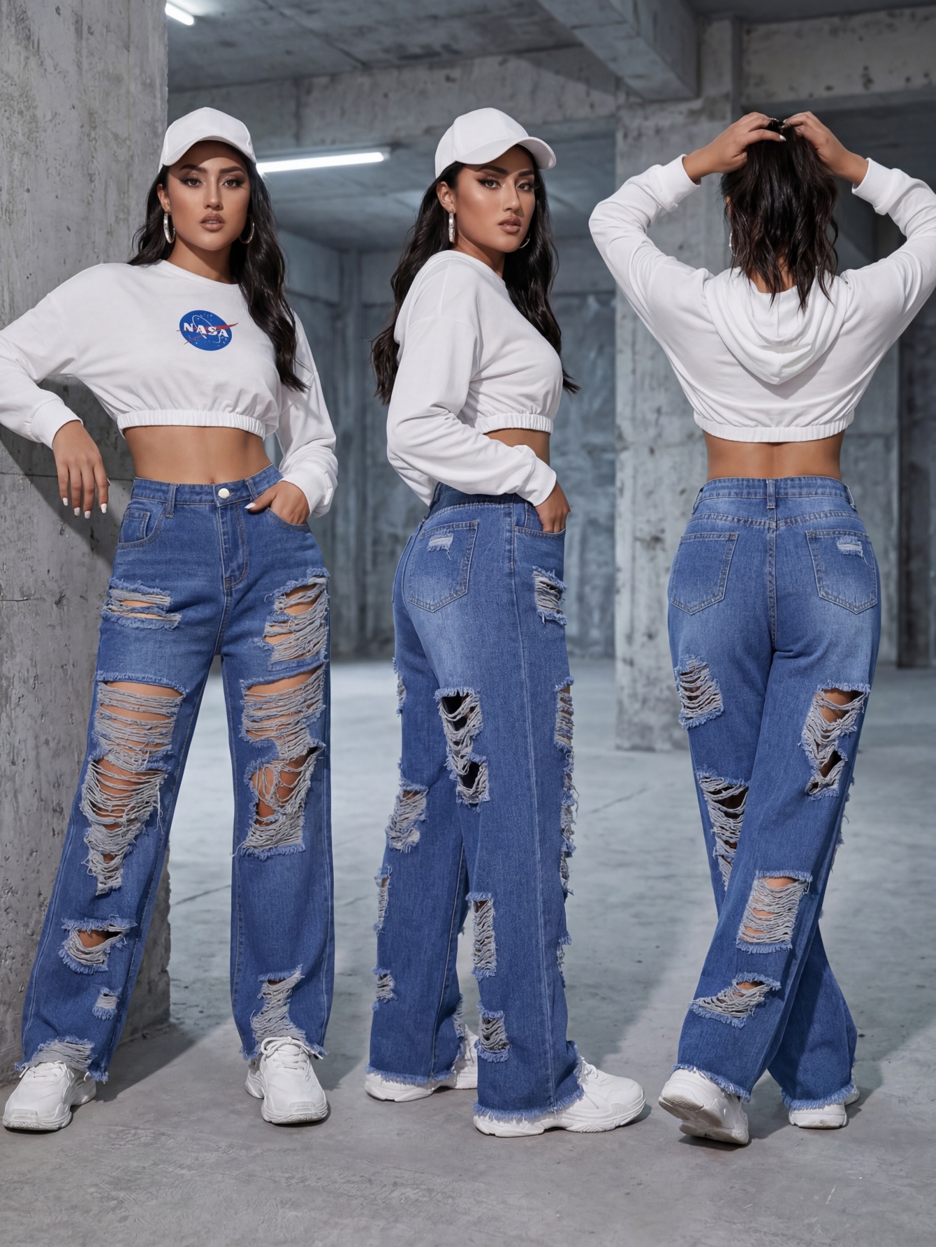 Street Fashion Reviews - Trendy Women's Ripped Jeans Pants Street