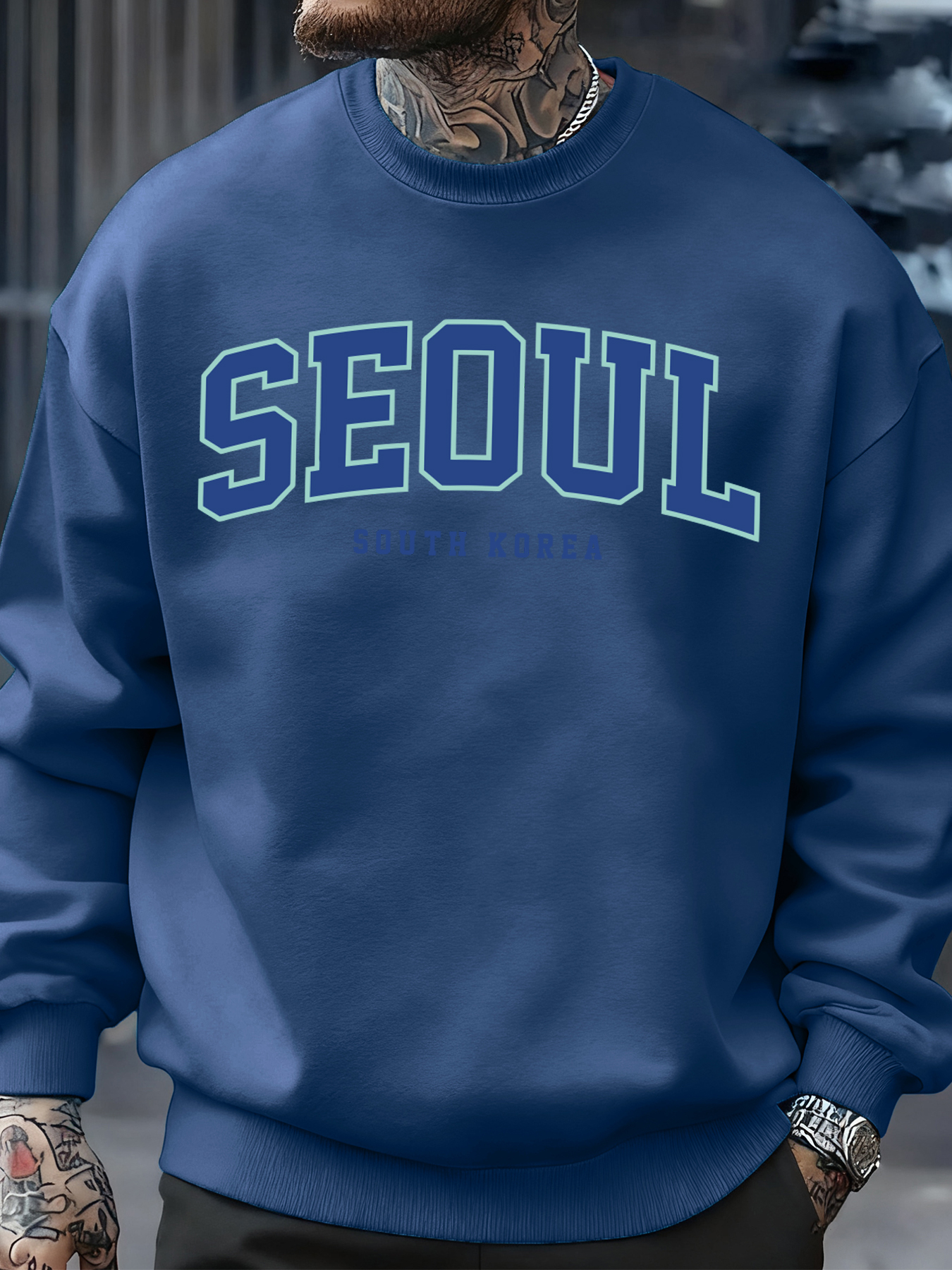 Street Fashion Of Seoul - Seoul South Korea Print Men Pullovers