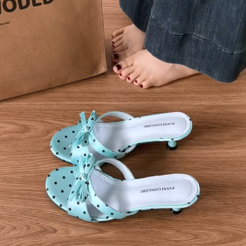 Street Fashion Clothes - Street Style Satin Butterfly-knot Women Slippers