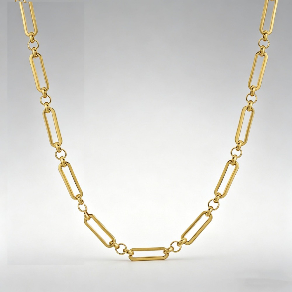 Street Fashion Mood - Minimalism Personality Gold Color Stainless Steel
