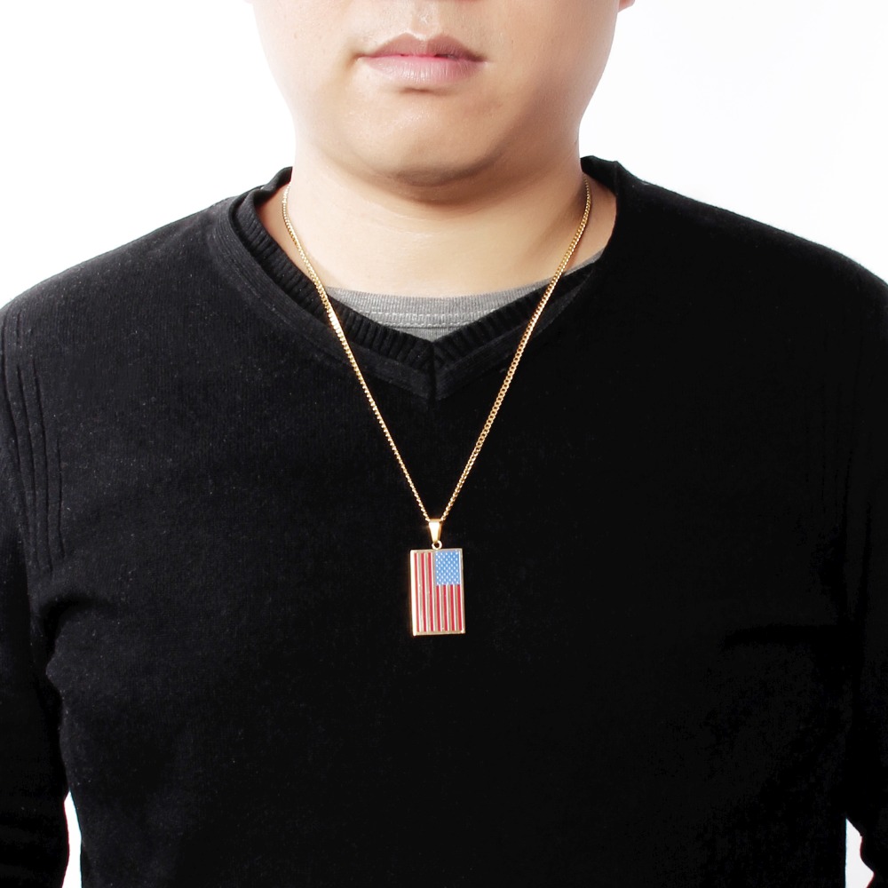 Classic US Flag Pendants & Nec - مراجعة Street Fashion Mood وسعره