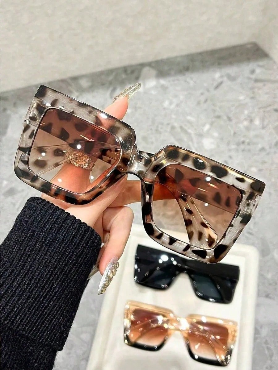 1/3pcs Geometric Oversized Ful - مراجعة Street Fashion Photography وسعره