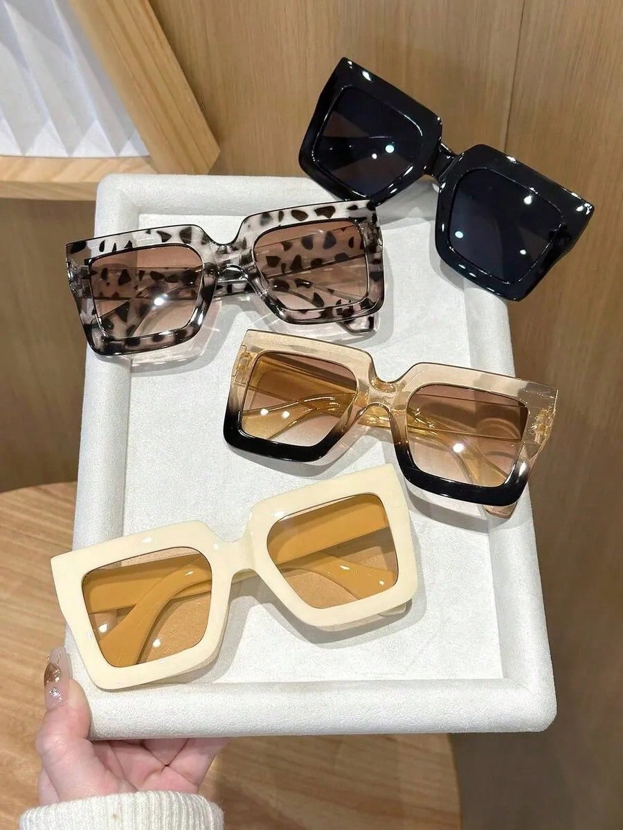 1/3pcs Geometric Oversized Ful - مراجعة Street Fashion Photography وسعره