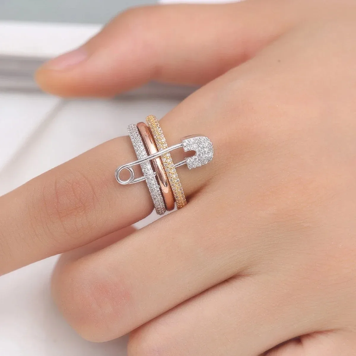 Paperclip zircon style ring st - مراجعة Street Fashion Mood وسعره