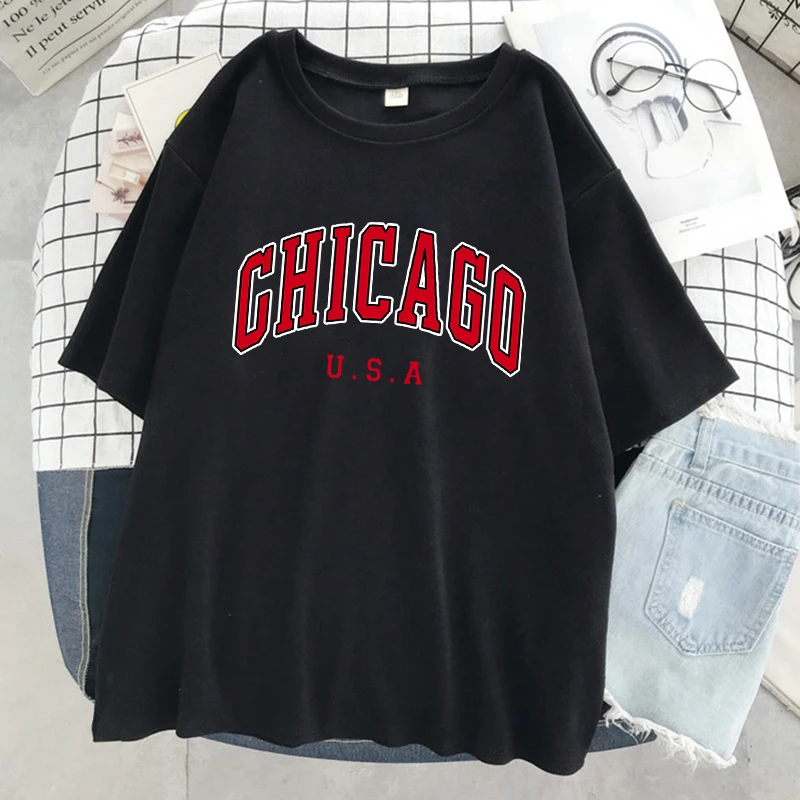 Chicago Usa City Letter Graphi - مراجعة Street Fashion Chicago وسعره