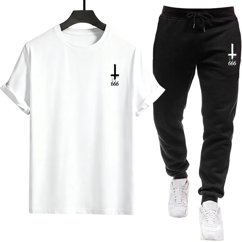 2026 Men's Outfit Set Basic T- - مراجعة Street Fashion Art وسعره