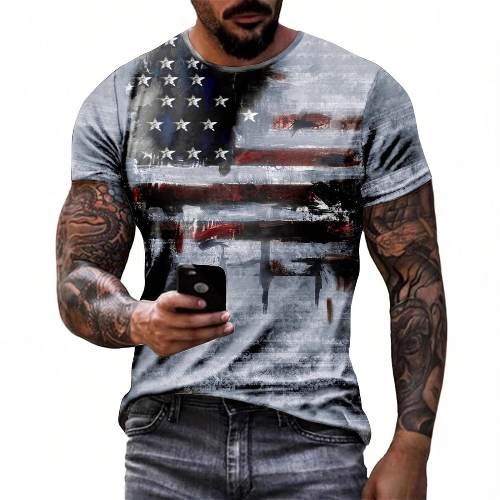 Men'S USA Independence Day Fla - مراجعة Street Fashion Europe وسعره