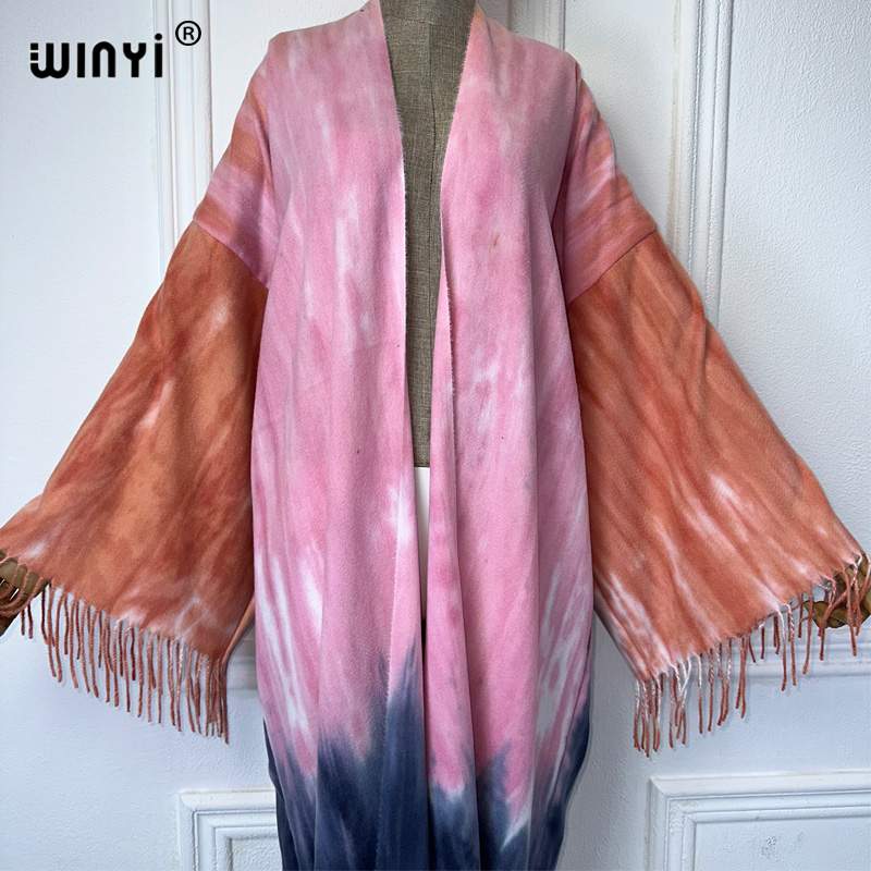 WINYI Tie-dyed winter tassel c - مراجعة Street Fashion Dubai وسعره