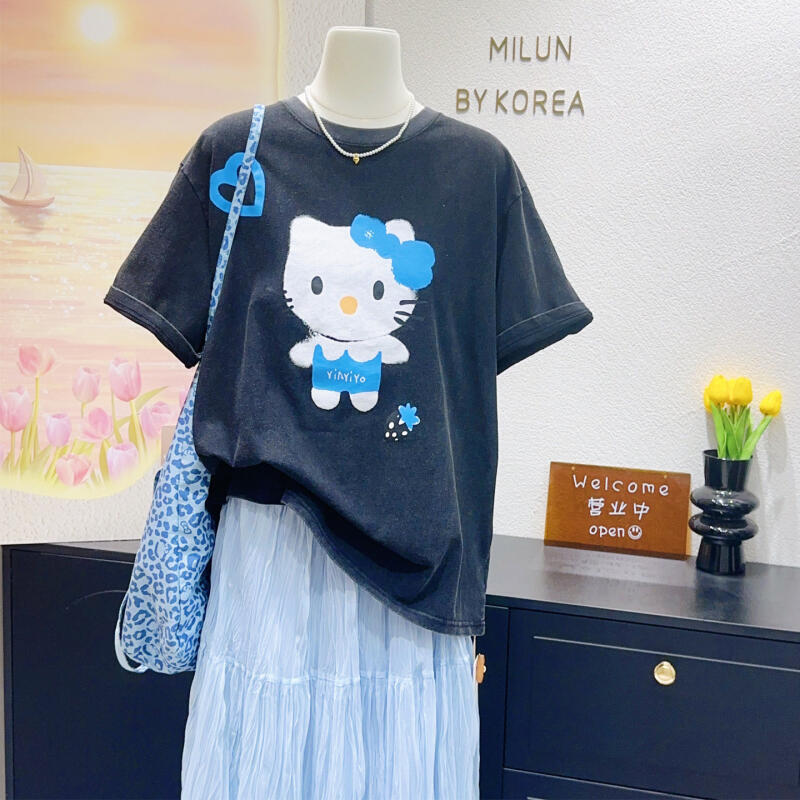 Hello Kitty High-Quality New S - مراجعة Street Summer Fashion وسعره
