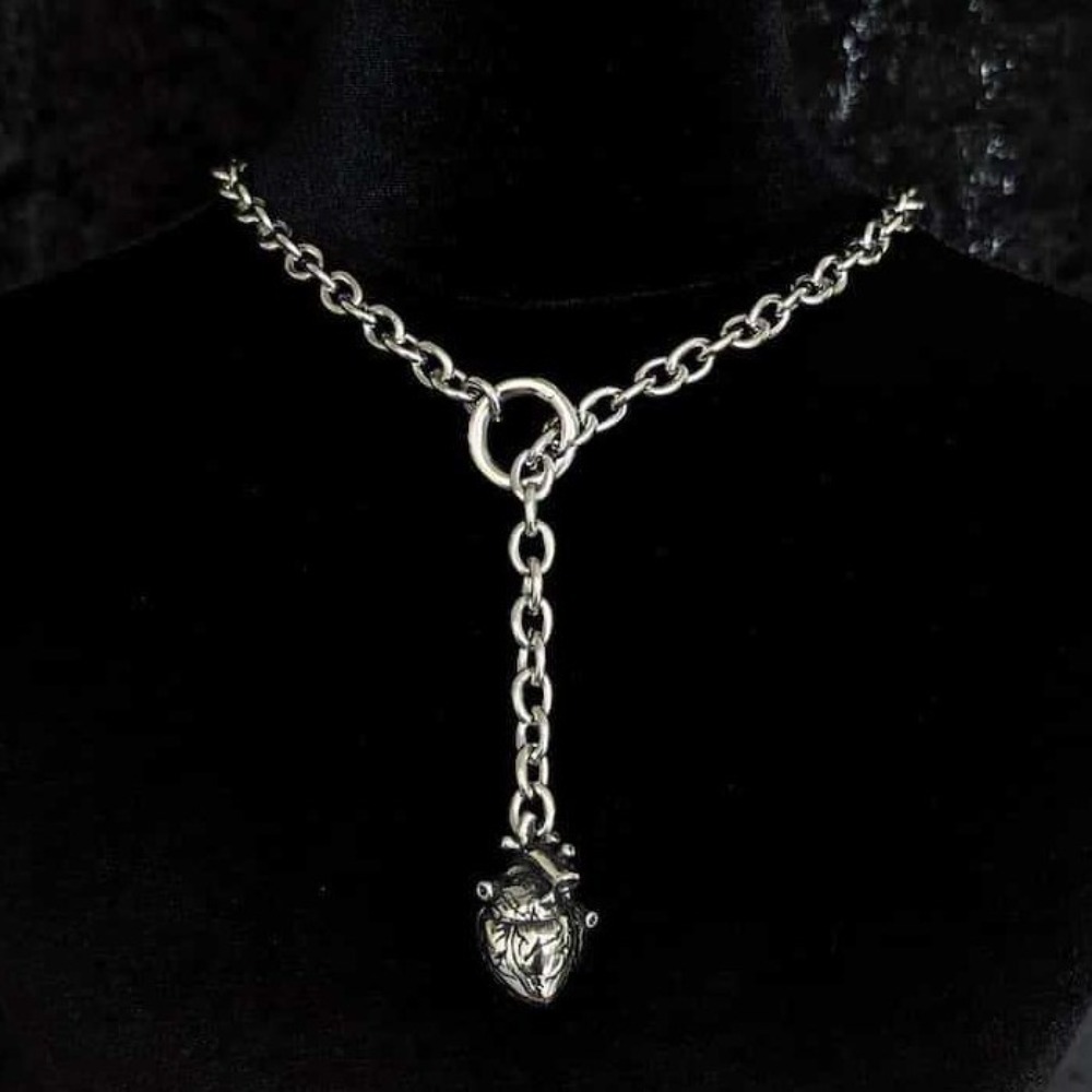 Silver Tone Anatomical Heart Y - مراجعة Street Fashion Mood وسعره