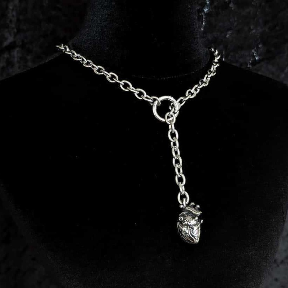 Silver Tone Anatomical Heart Y - مراجعة Street Fashion Mood وسعره