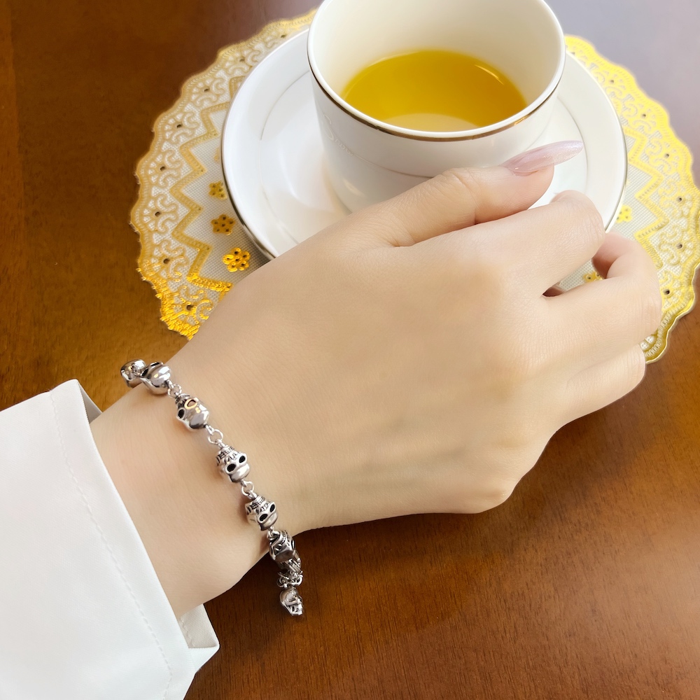 Skulls Link Chain Bracelets Pu - مراجعة Street Fashion Europe وسعره
