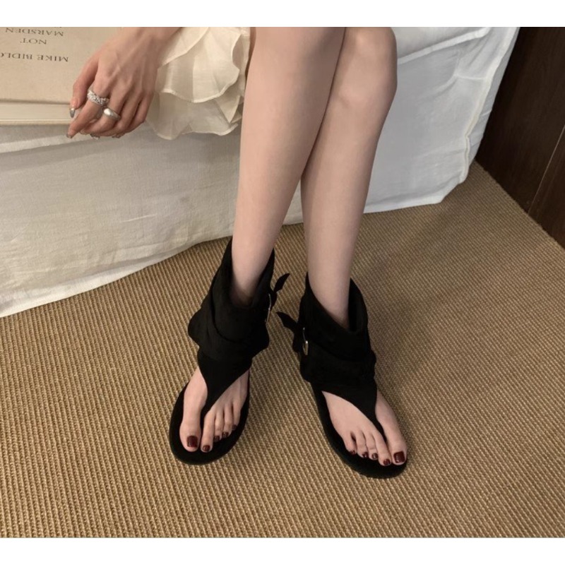 2025Spring Clip Toe Flats Sand - مراجعة Street Fashion Clothes وسعره