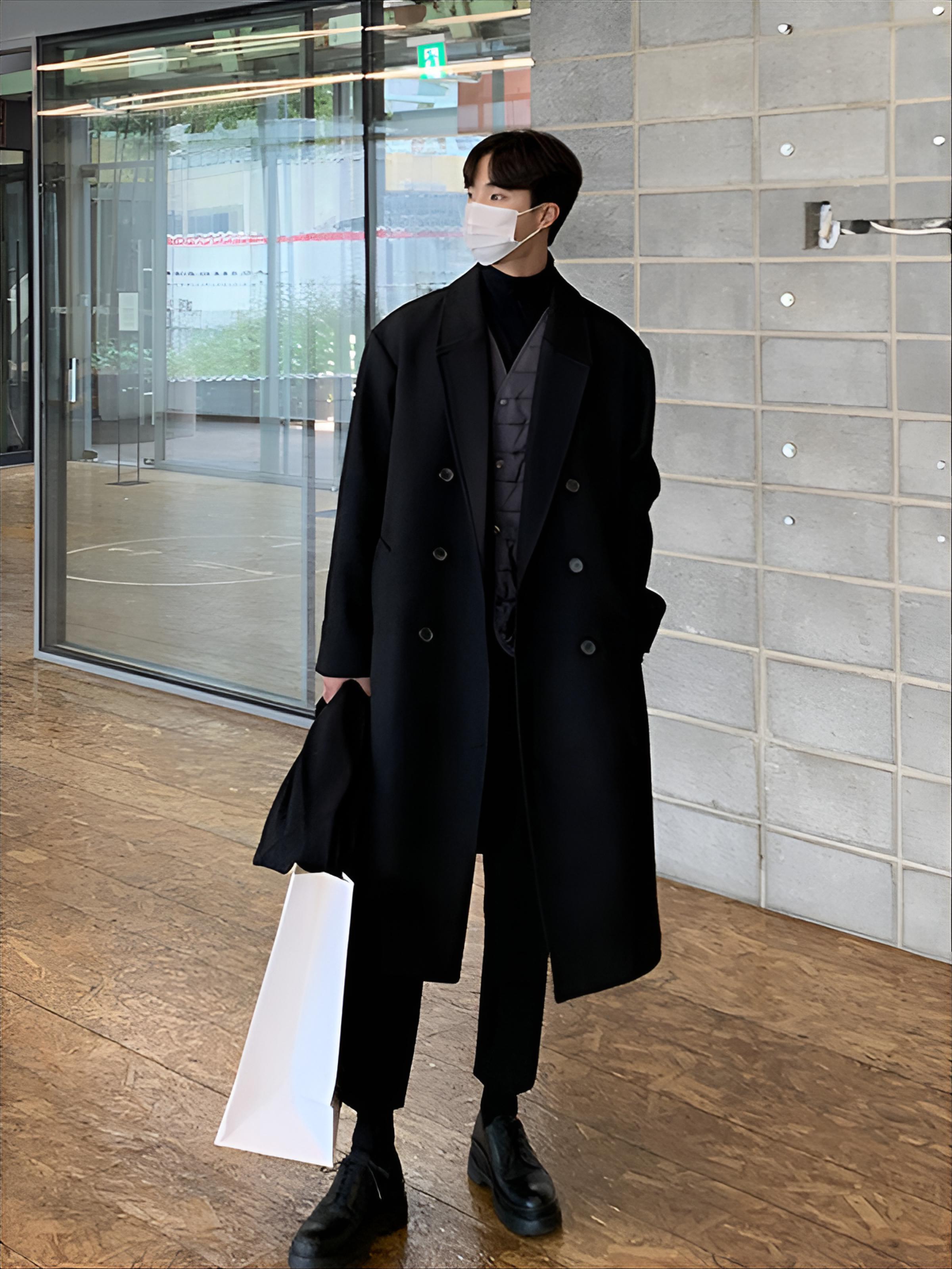 Trench Beige Coat Mens Section - مراجعة Street Fashion Reviews وسعره