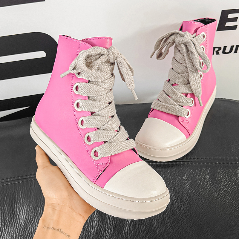 Original Pink Men High-top Sne - مراجعة Street Fashion Designers وسعره