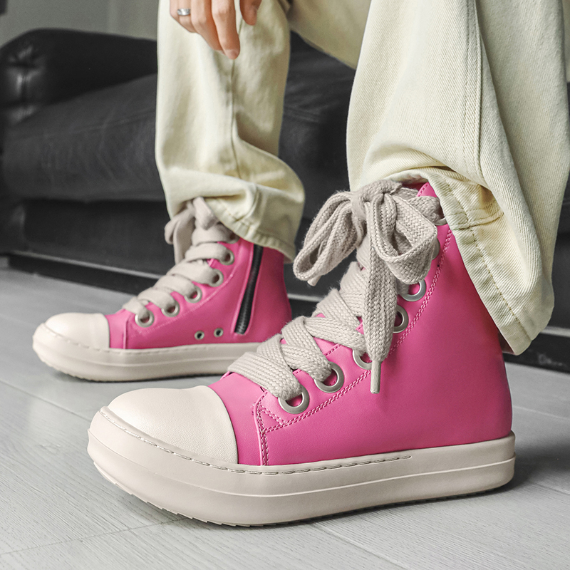 Original Pink Men High-top Sne - مراجعة Street Fashion Designers وسعره
