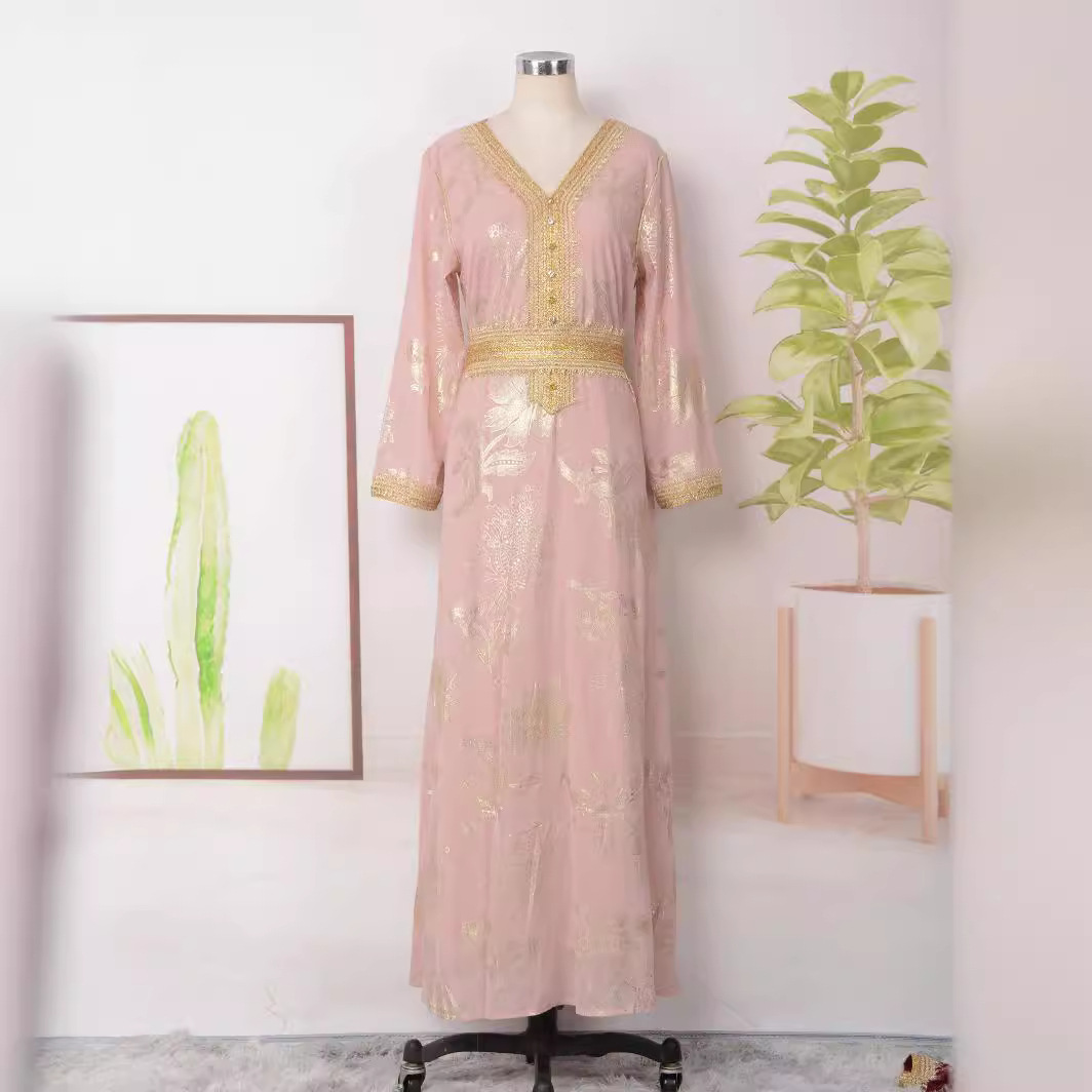 Long-sleeved V-neck Bronzing F - مراجعة Street Fashion Dubai وسعره