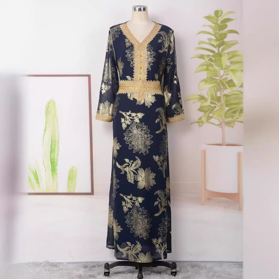Long-sleeved V-neck Bronzing F - مراجعة Street Fashion Dubai وسعره