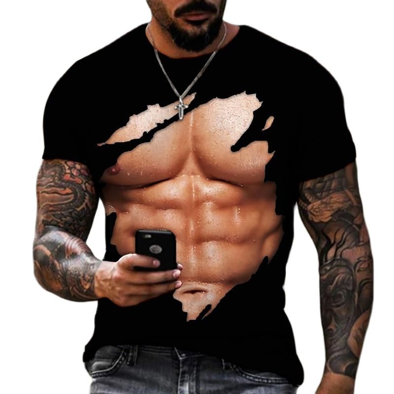 Summer Fashion Men's 3D Printe - مراجعة Street Fashion For Short Guys وسعره