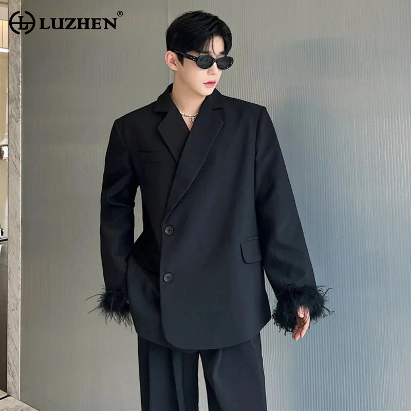 LUZHEN Men's Fashion Coat Feat - مراجعة Street Fashion Reviews وسعره