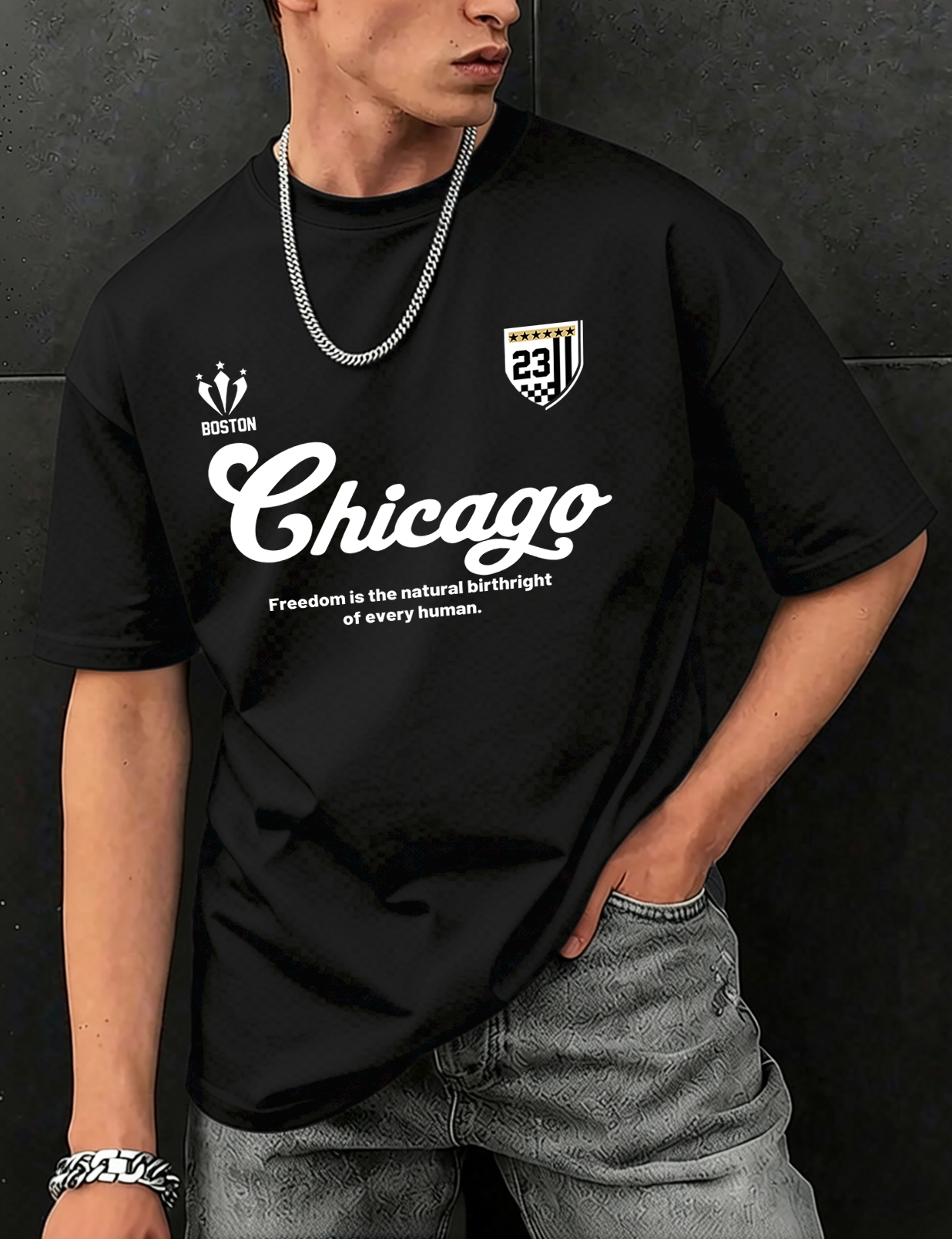 Boston Chicago Number 23 Print - مراجعة Street Fashion Chicago وسعره
