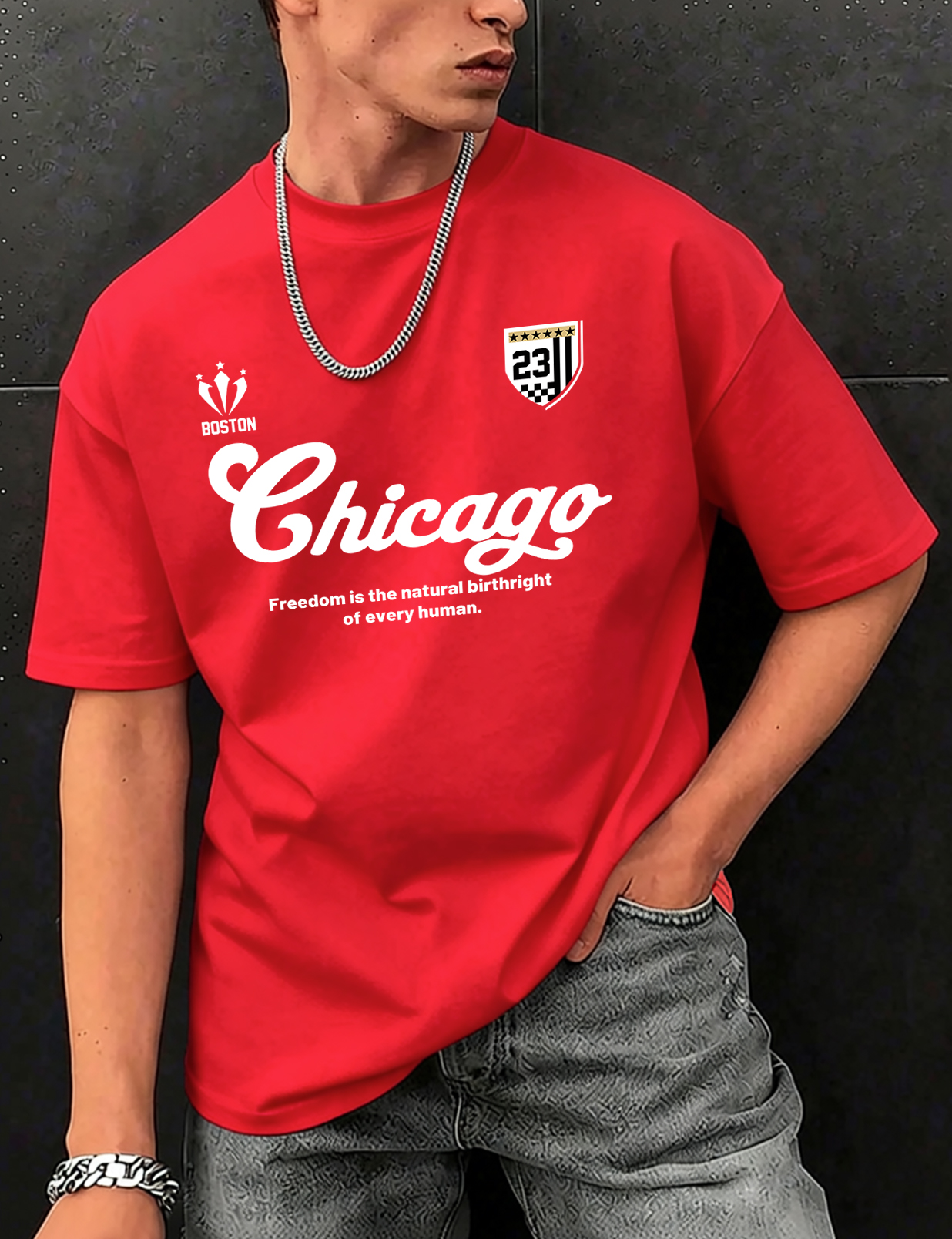 Boston Chicago Number 23 Print - مراجعة Street Fashion Chicago وسعره