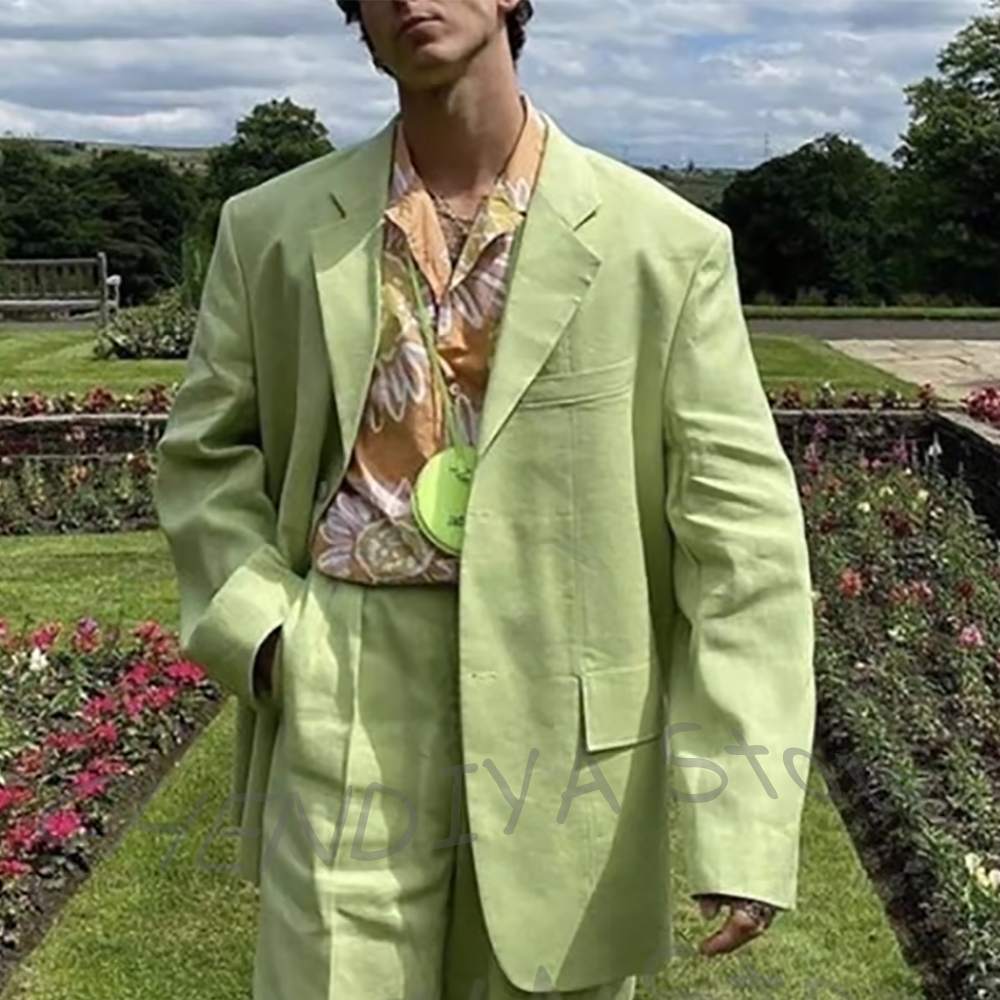 2026 Fashion Linen Men Suit Ha - مراجعة Street Fashion Outfit For Men وسعره