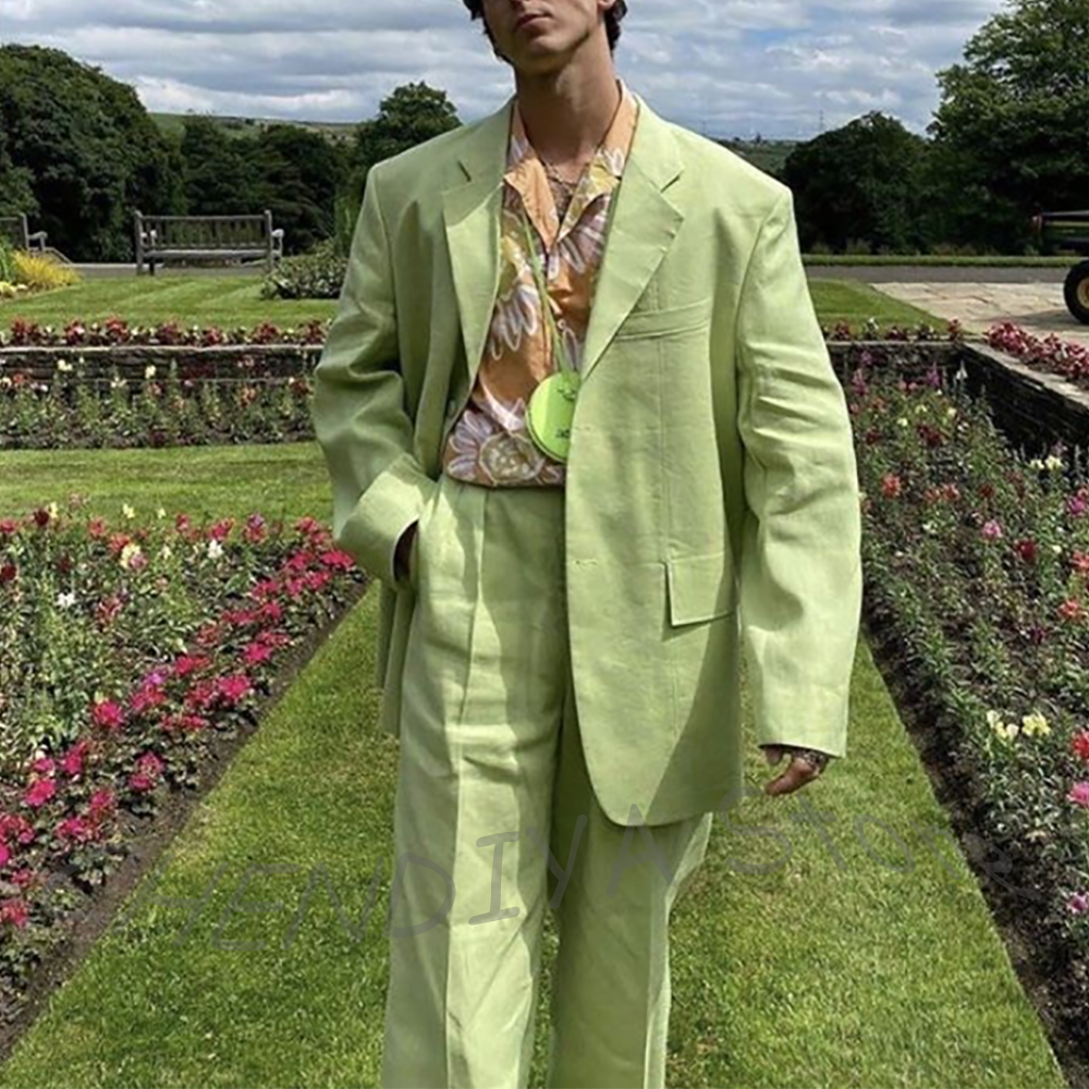 2026 Fashion Linen Men Suit Ha - مراجعة Street Fashion Outfit For Men وسعره