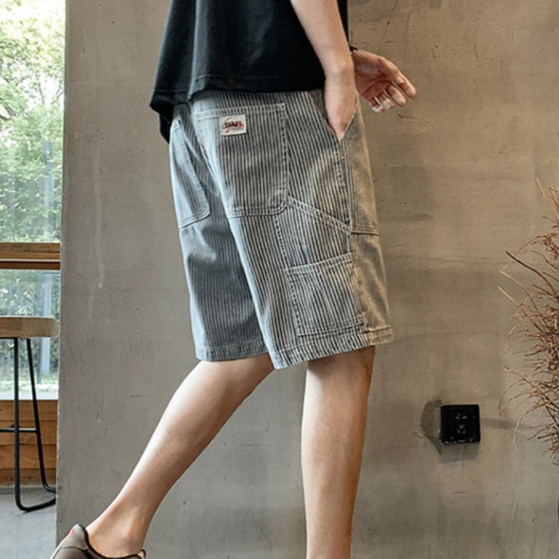 Short Jeans Pants for Men Blue - مراجعة Street Fashion Baggy وسعره