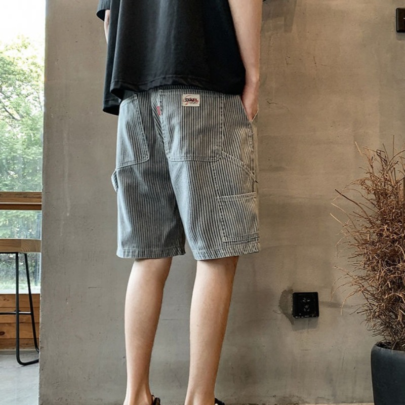 Short Jeans Pants for Men Blue - مراجعة Street Fashion Baggy وسعره