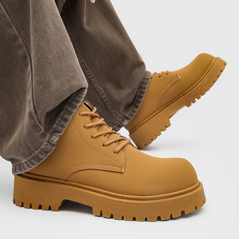 100%Genuine Leather Mens Boots - مراجعة Street Fashion Designers وسعره