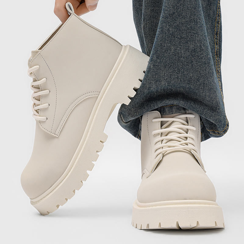 100%Genuine Leather Mens Boots - مراجعة Street Fashion Designers وسعره