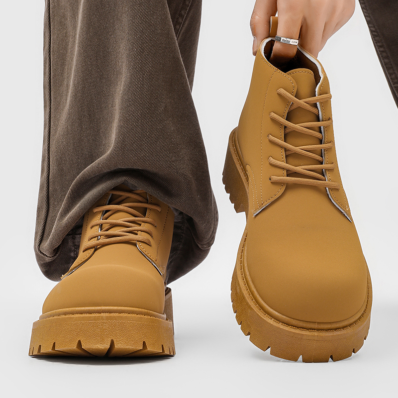 100%Genuine Leather Mens Boots - مراجعة Street Fashion Designers وسعره