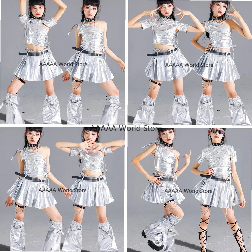 Cosplay Silver Crop Top Pleate - مراجعة Street Fashion Europe وسعره