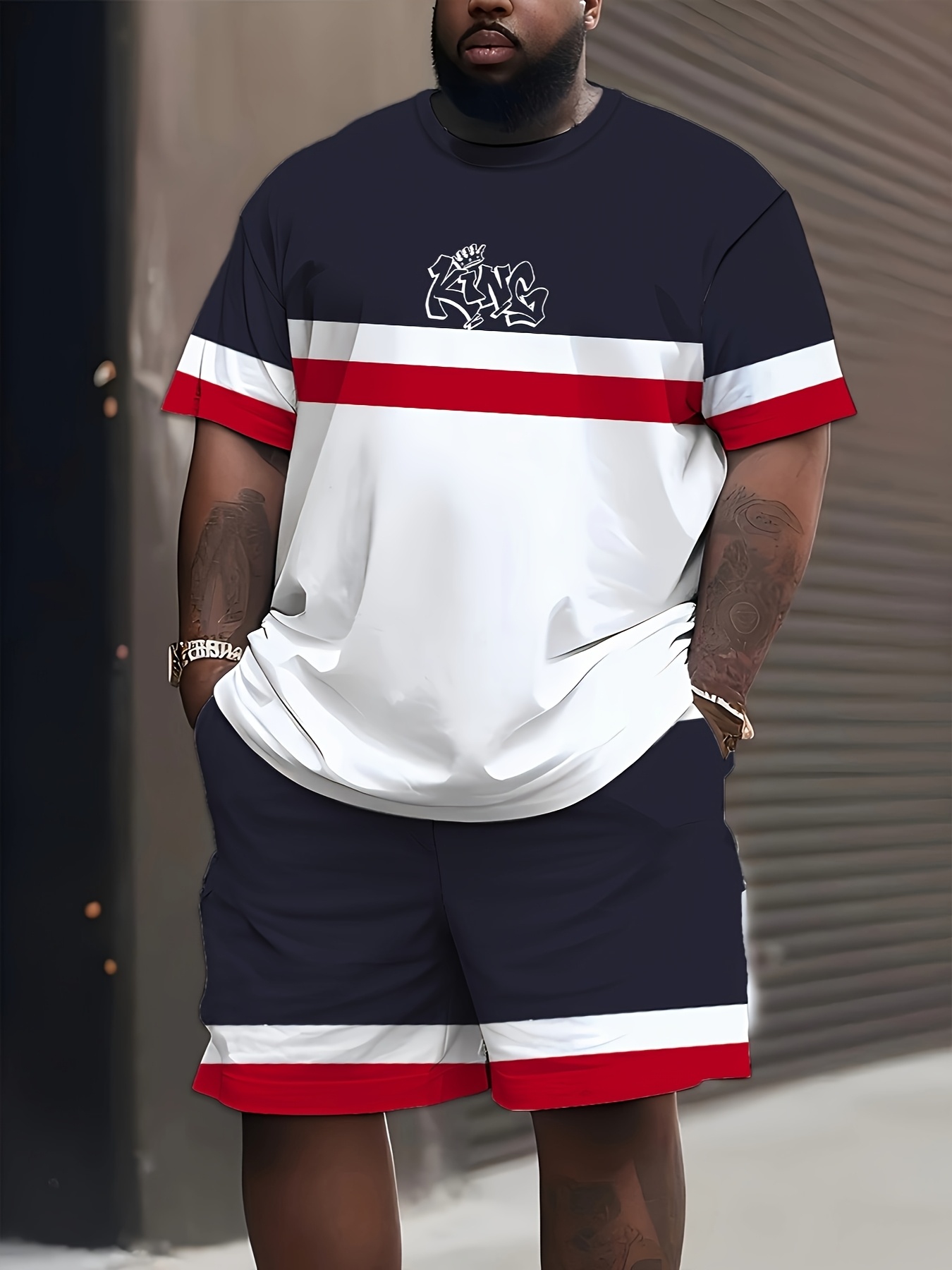 New Plus Size Men's T-shirt An - مراجعة Street Fashion Clothes وسعره