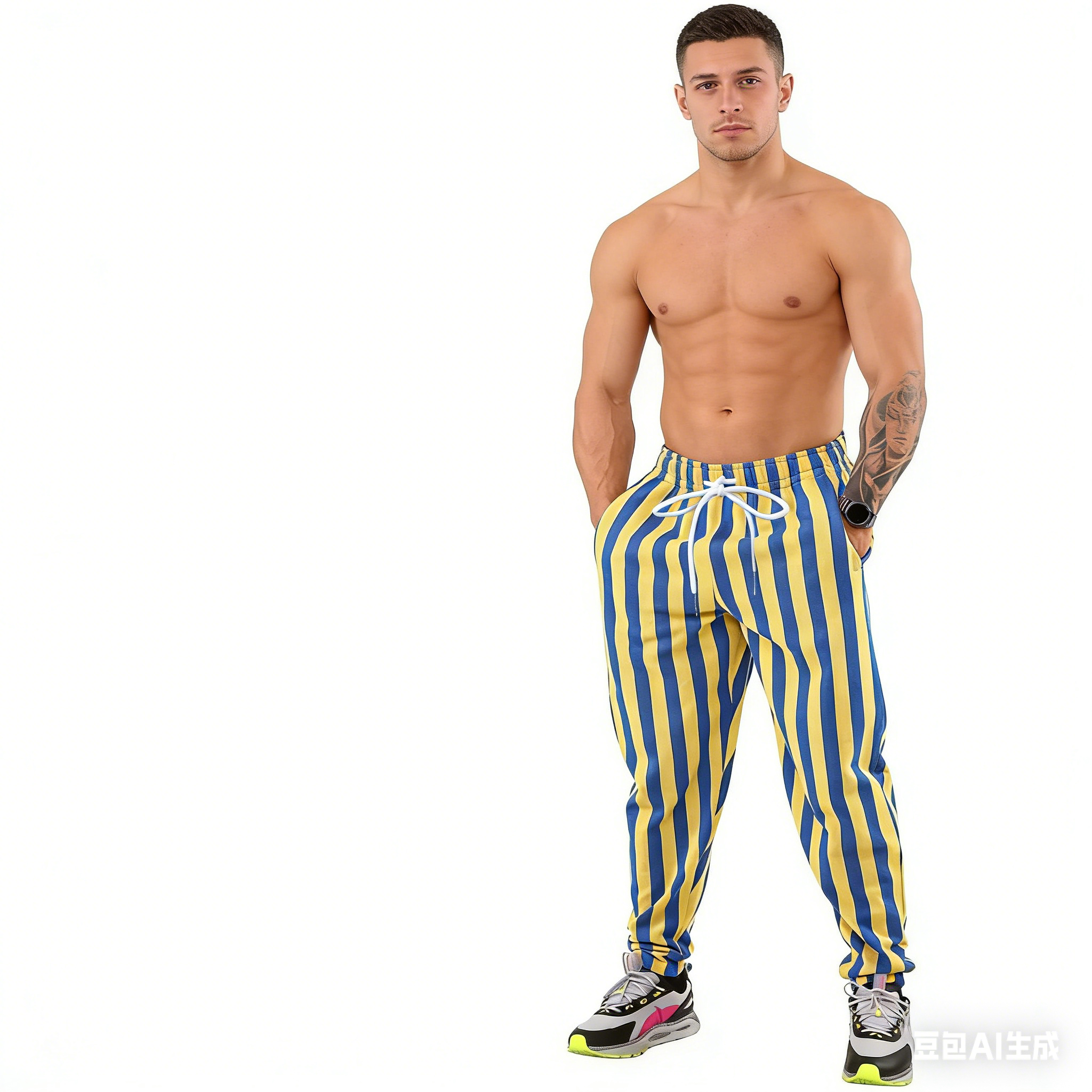 Men's Black Gray Striped Jogge - مراجعة Running Pant Jogger وسعره
