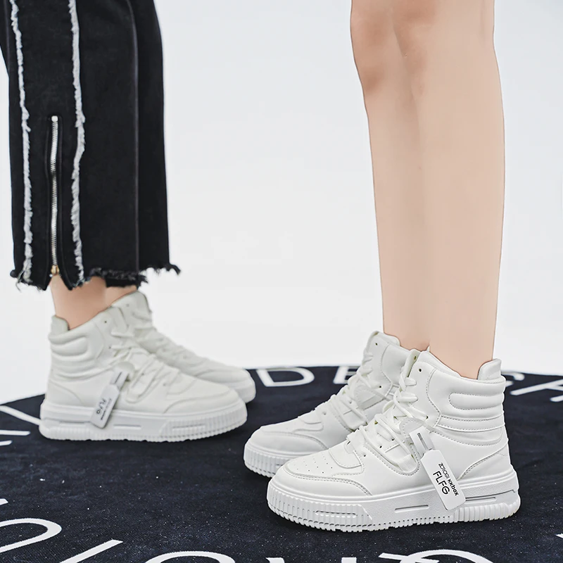 Women's White High-Top Platfor - مراجعة Street Fashion Essentials وسعره