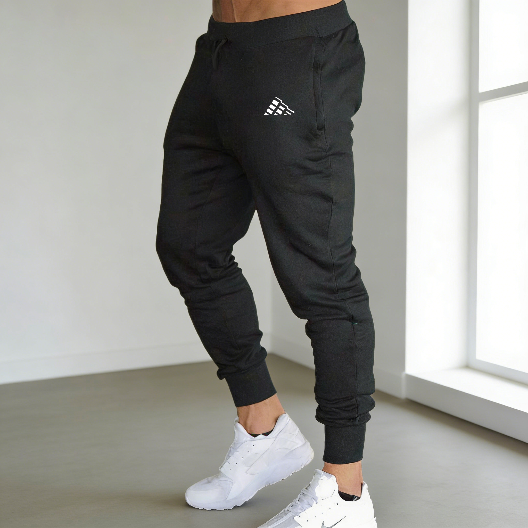 New Men's Blue Trend print Cas - مراجعة Running Pant Jogger وسعره