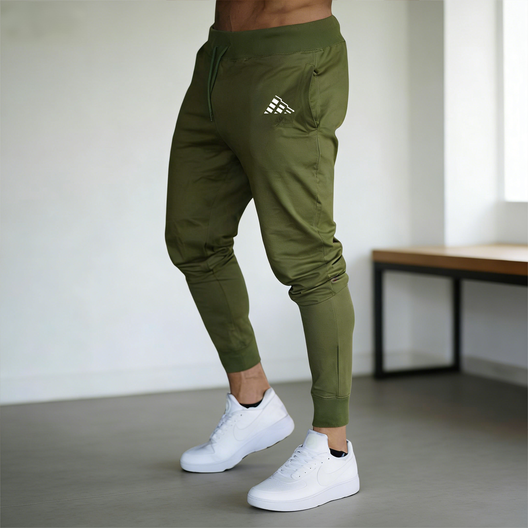 New Men's Blue Trend print Cas - مراجعة Running Pant Jogger وسعره