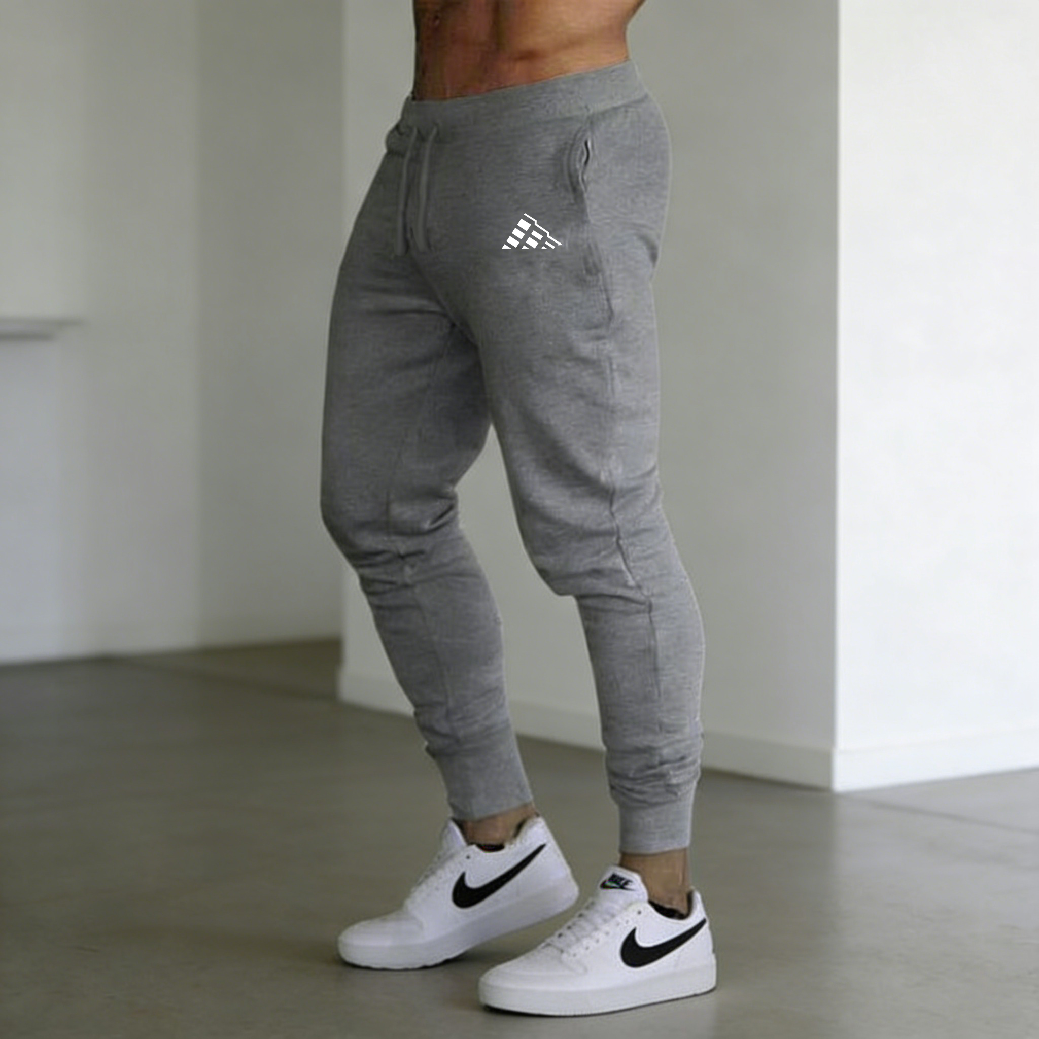 New Men's Blue Trend print Cas - مراجعة Running Pant Jogger وسعره
