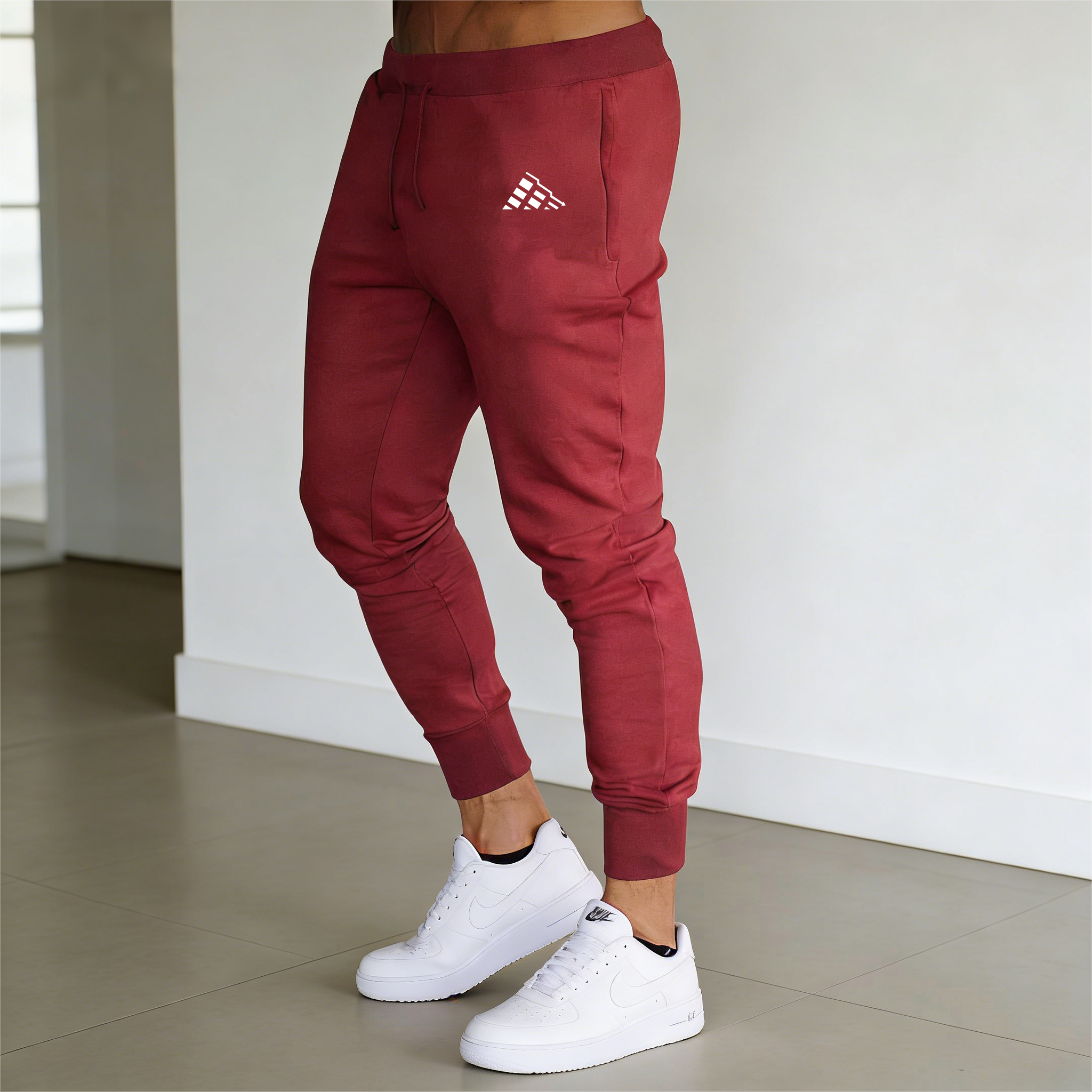 New Men's Blue Trend print Cas - مراجعة Running Pant Jogger وسعره