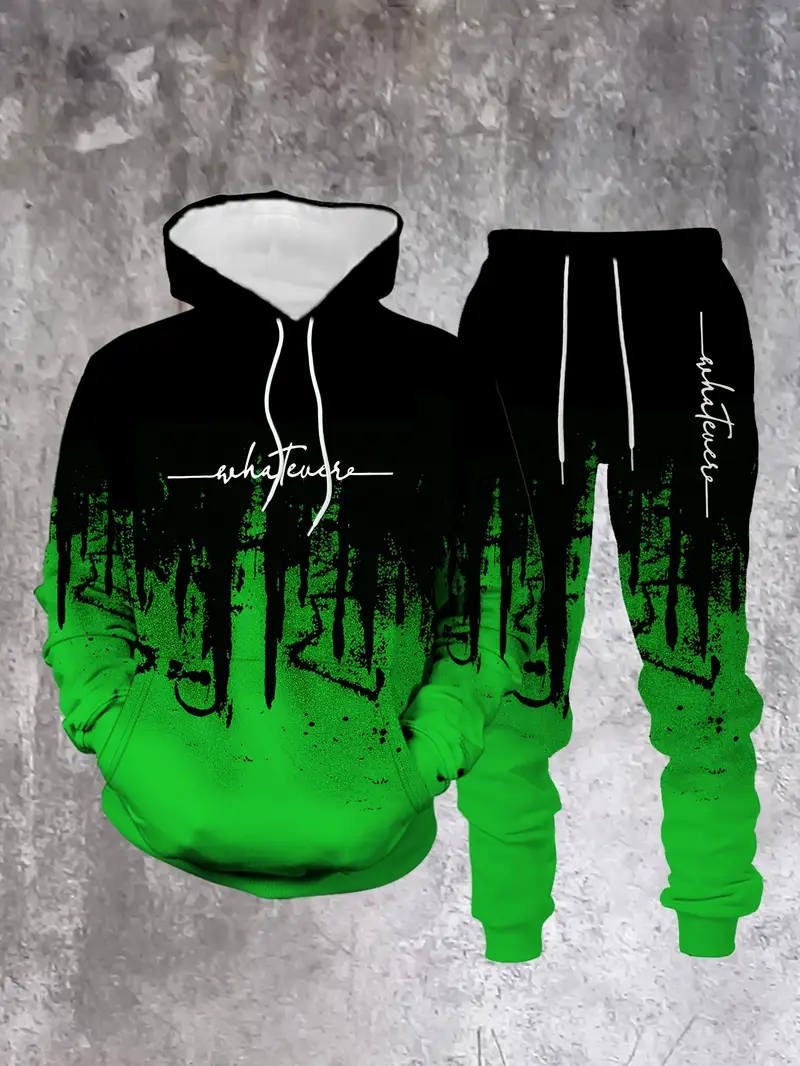 Gradient Color Paris Tracksuit - مراجعة Street Fashion Outfit For Men وسعره