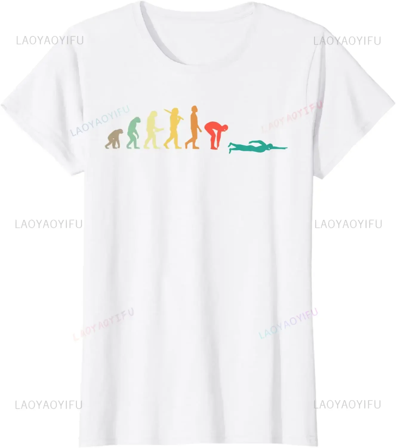Retro Graphic Swimming Evoluti - مراجعة Street Fashion Baggy وسعره