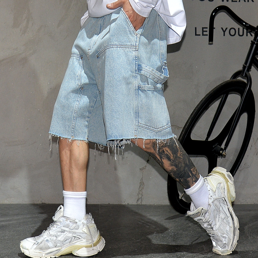American Workwear Denim Shorts - مراجعة Street Fashion Art وسعره
