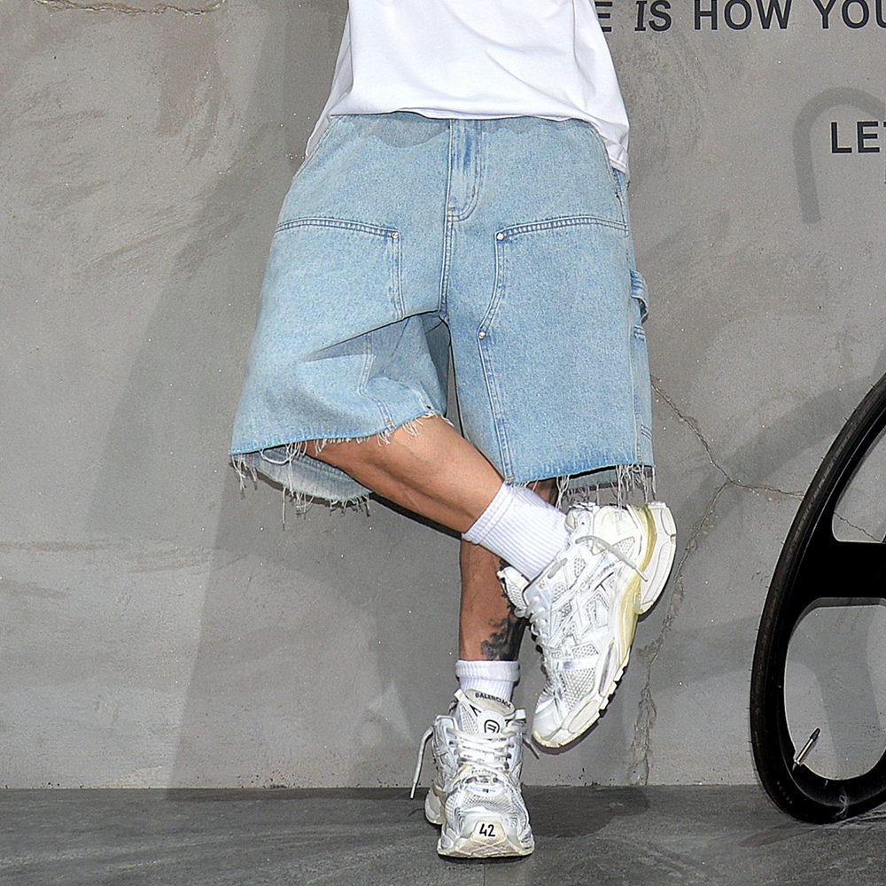 American Workwear Denim Shorts - مراجعة Street Fashion Art وسعره