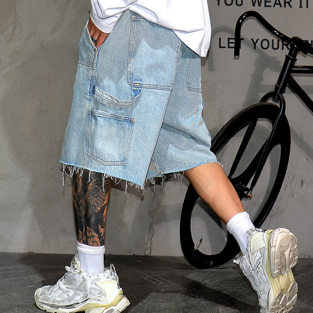 American Workwear Denim Shorts - مراجعة Street Fashion Art وسعره