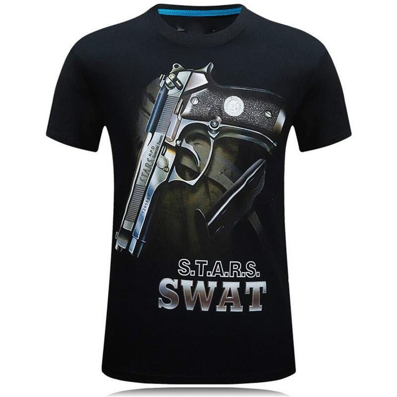 Tough Guy Style 3D Print T-shi - مراجعة Street Fashion For Short Guys وسعره