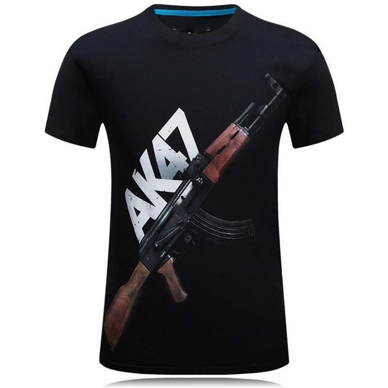 Tough Guy Style 3D Print T-shi - مراجعة Street Fashion For Short Guys وسعره