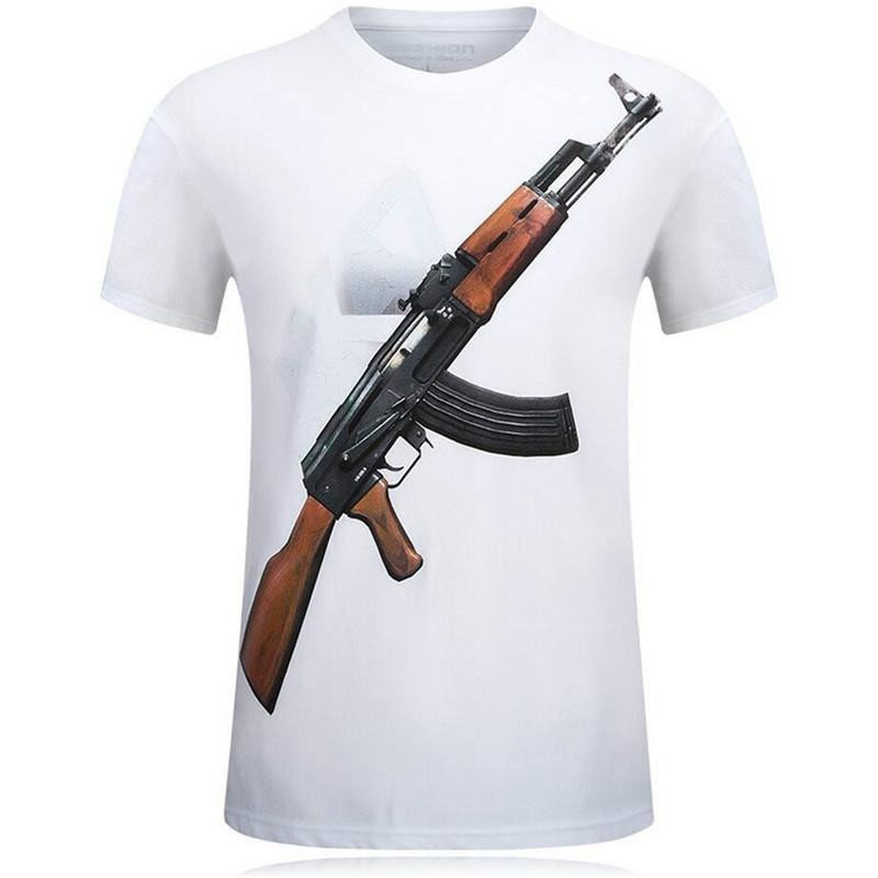 Tough Guy Style 3D Print T-shi - مراجعة Street Fashion For Short Guys وسعره